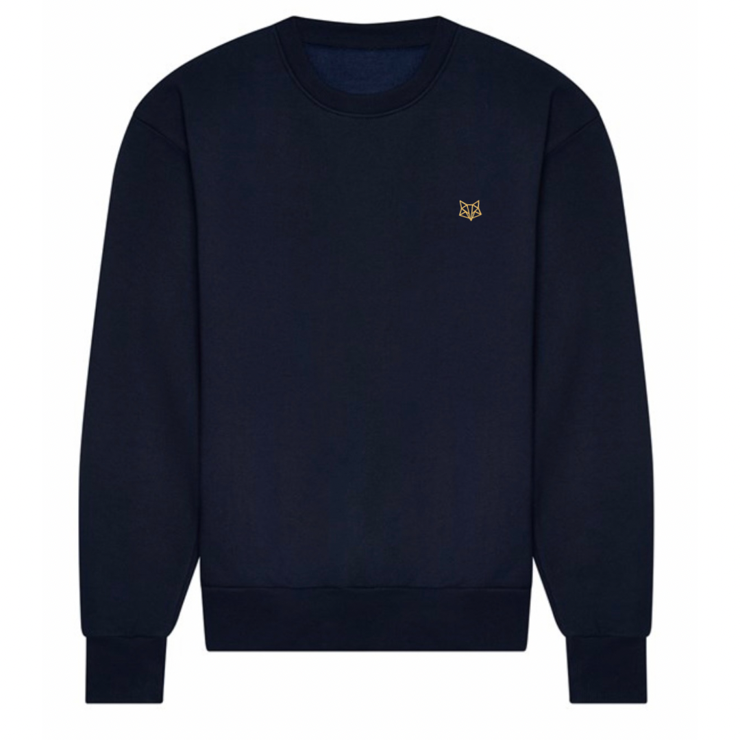 Rohde Round Neck Sweater Jumper - Navy