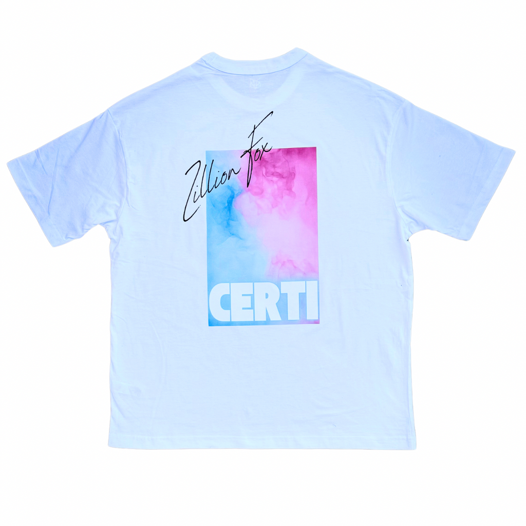 Blue/Pink Certi Boxy Tee