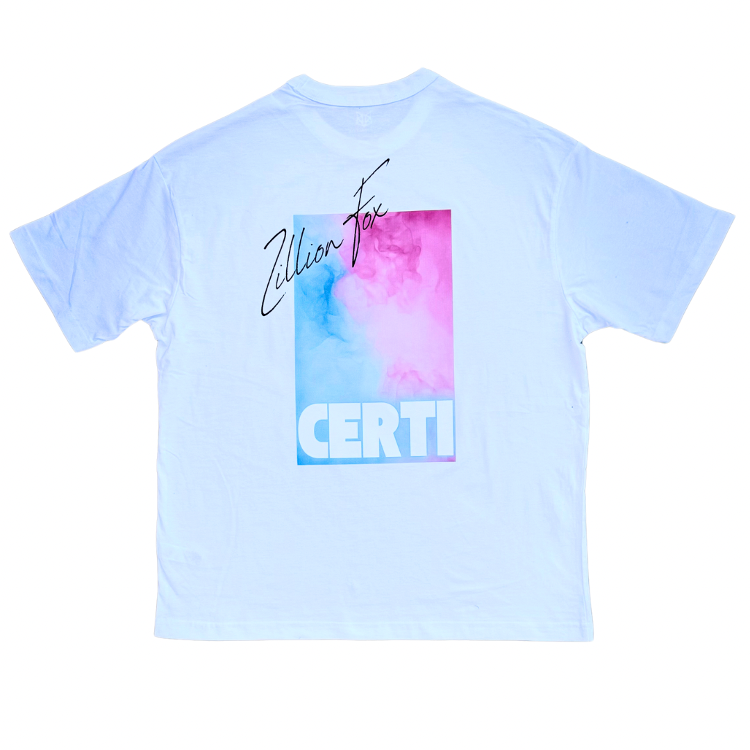 Blue/Pink Certi Boxy Tee