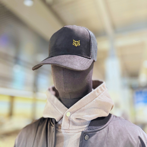Cap TRC Suede Trucker style Hat - Black
