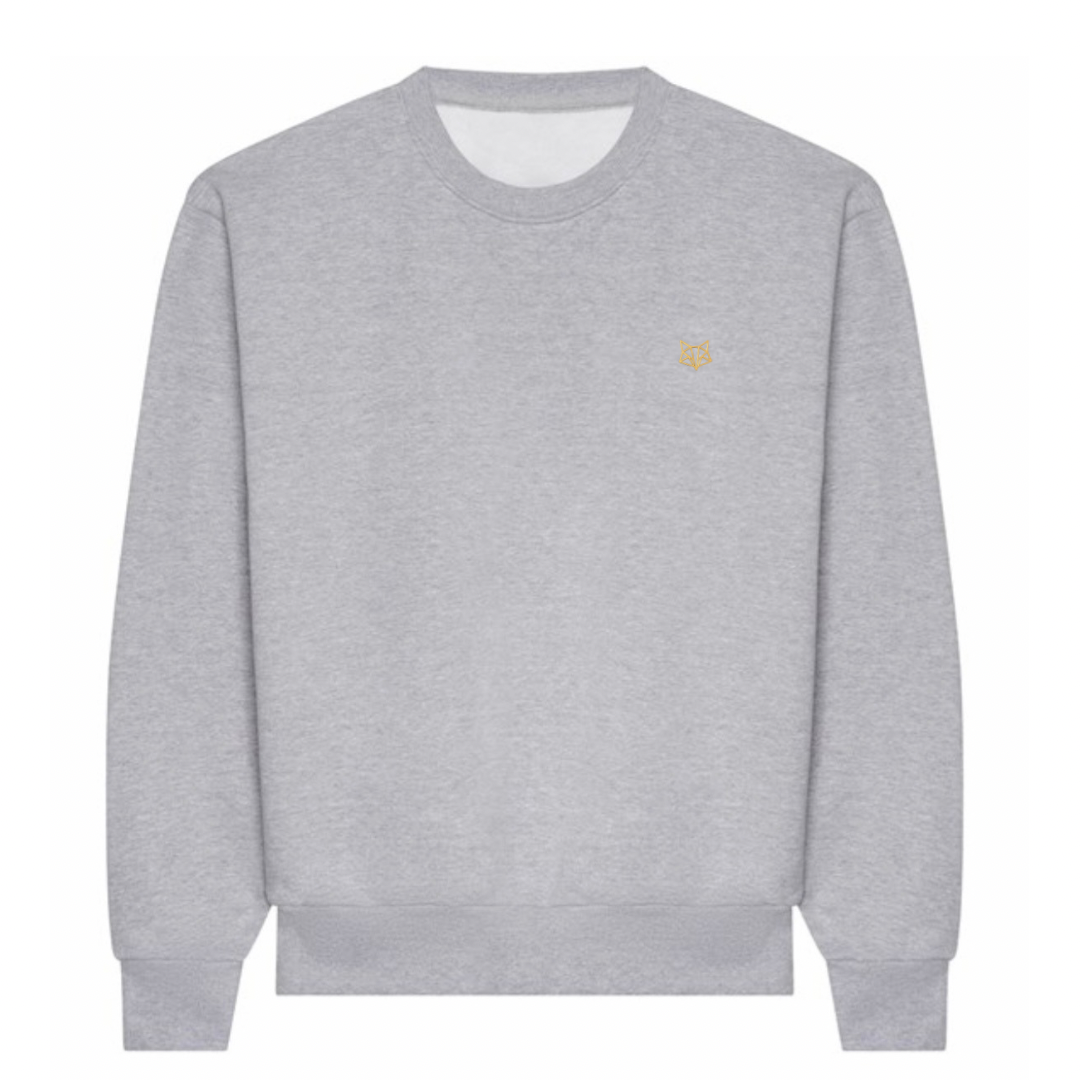 Rohde Round Neck Sweater Jumper - Light Gray
