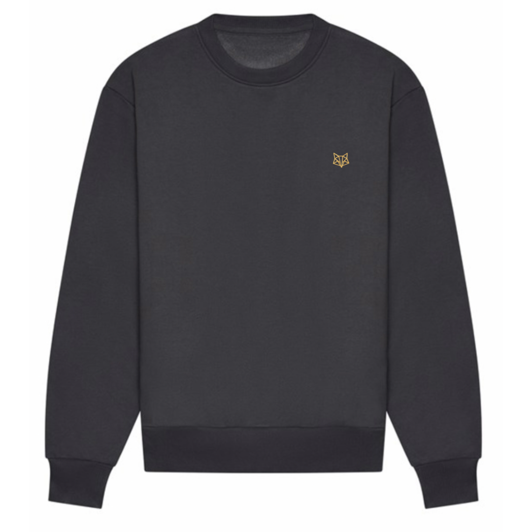 Rohde Round Neck Sweater Jumper - Charcoal Gray